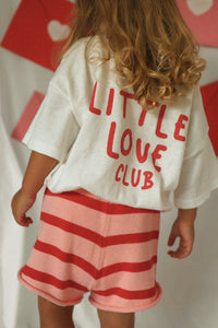 'Little Love Club' Tee - White & Red