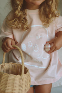 'Little Bunny' Slouch Romper OR Tee - Peach (NB-7Y)