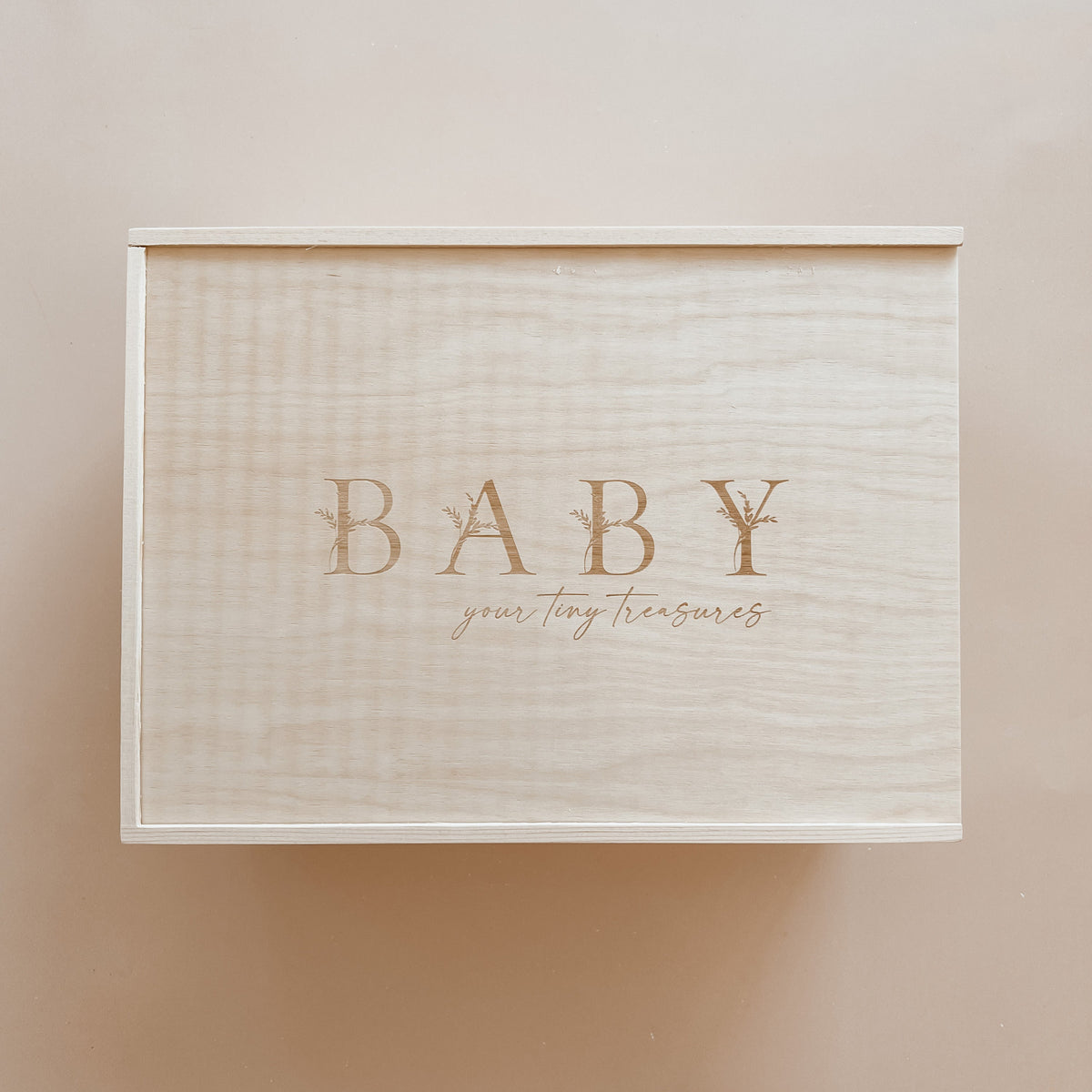 ‘BABY’ Wooden Baby Keepsake Box – Blossom and Pear